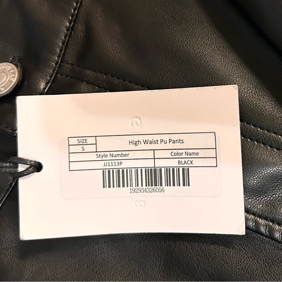 Grey Lab NWT high waist pu leather pants size S - Picture 10 of 12